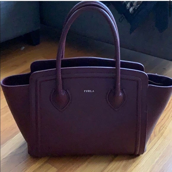 Furla Handbags - Furla Burgundy/ Deep Purple Tote